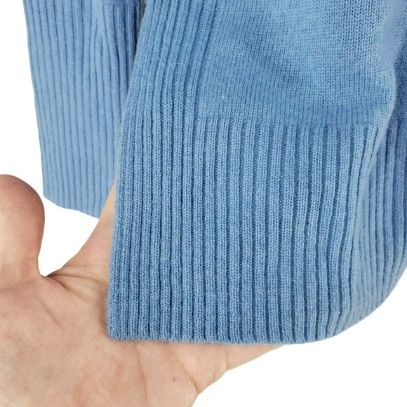 NEW Diane von Furstenberg Ahiga Sweater Light Blue Wool Cashmere Turtleneck XS - Picture 6 of 12